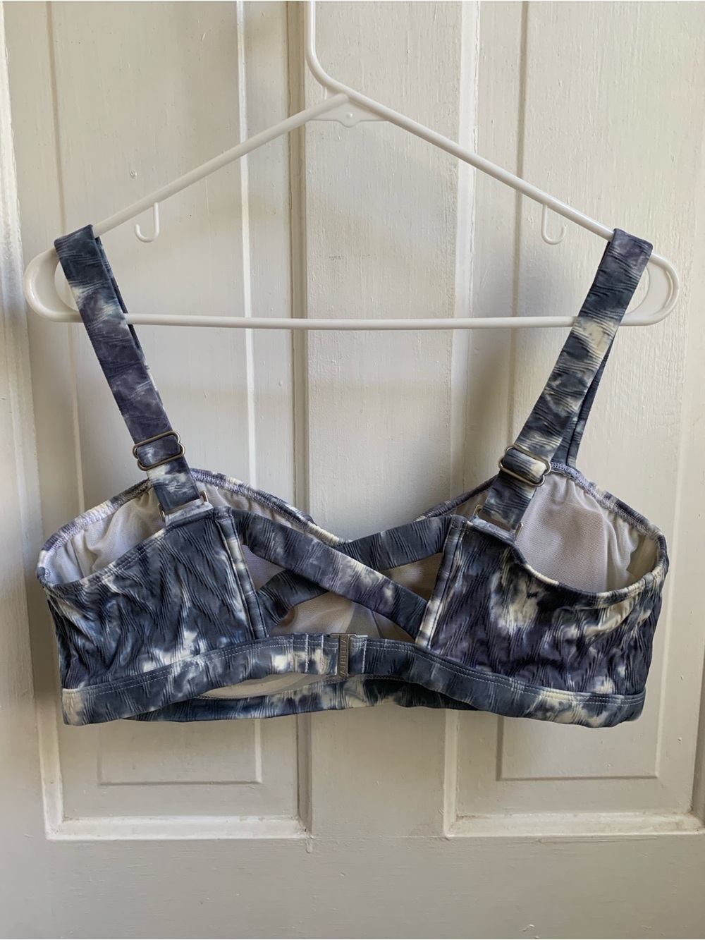 Athleta Tie-Dye Navy and White Bikini Set Top 40 DD Bottoms XL - Picture 3 of 11